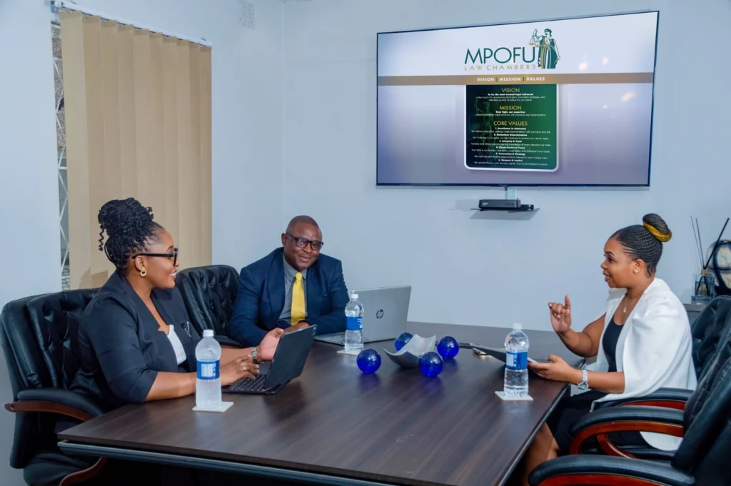 The team meeting in the boardroom